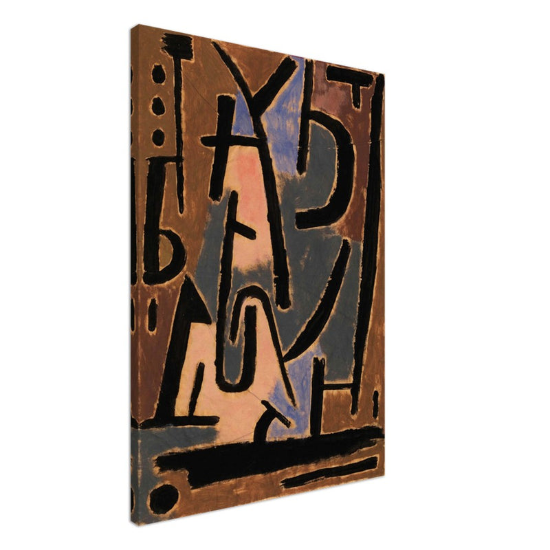Paul Klee Bedrohliche Zeichen ( Threatening signs ). Abstract painting.  artwork. Wallart