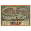 Venice Italy vintage map by Georg Braun and Frans Hogenberg. Antique maps