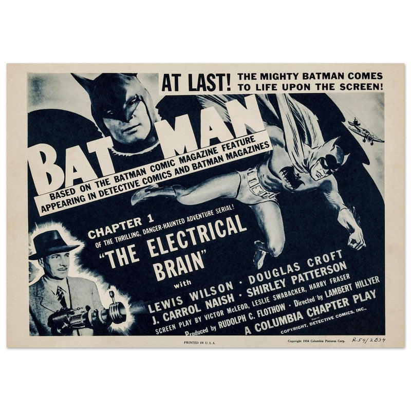 The Batman 1954 vintage movie poster .