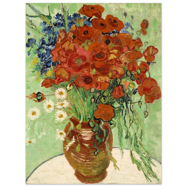 Vase with Daisies and Poppies by Vincent Van Gogh
