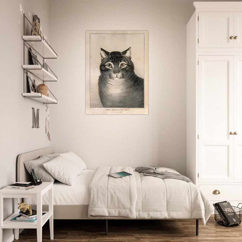 The Favorite Cat poster  Author: Nathaniel Currier 1838
