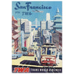 San Francisco USA vintage poster . TWA Trans World Airlines.