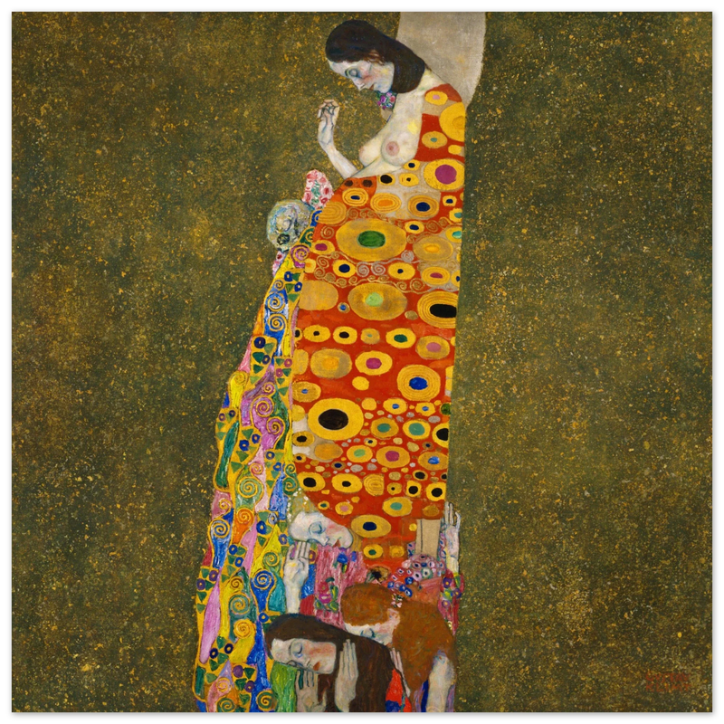 Gustav Klimt Hope II pregnant woman painting.