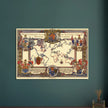 The Commonwealth of Nations or British Empire old poster. Antique vintage print reproduction of 1937