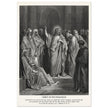 Gustave Dore The Bible engraving print . Christ in the synagogue illustration .