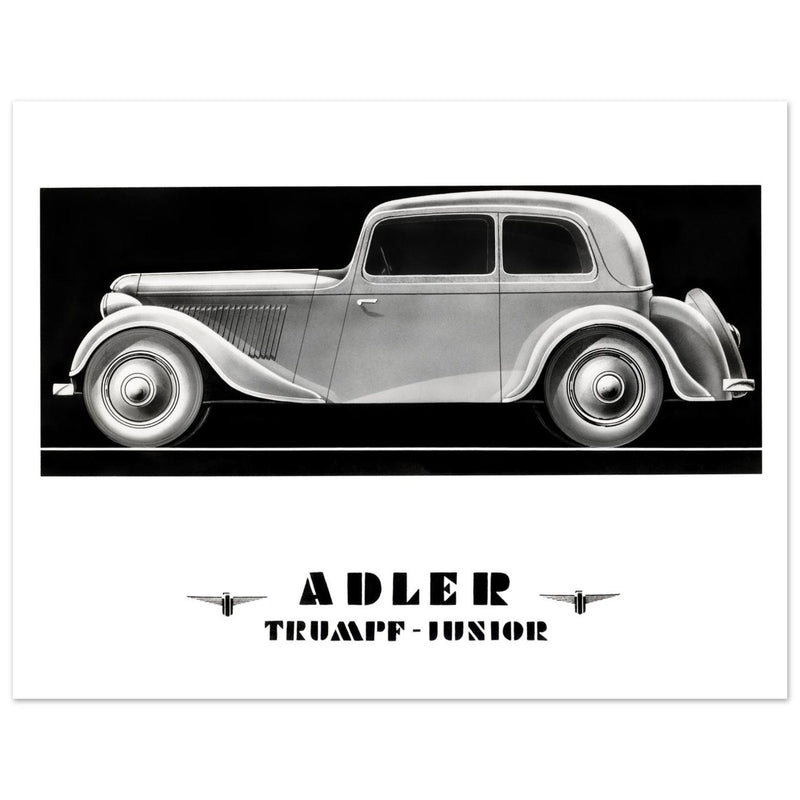 Adler Trumpf Junior Cabrio limousine car vintage print reproduction.