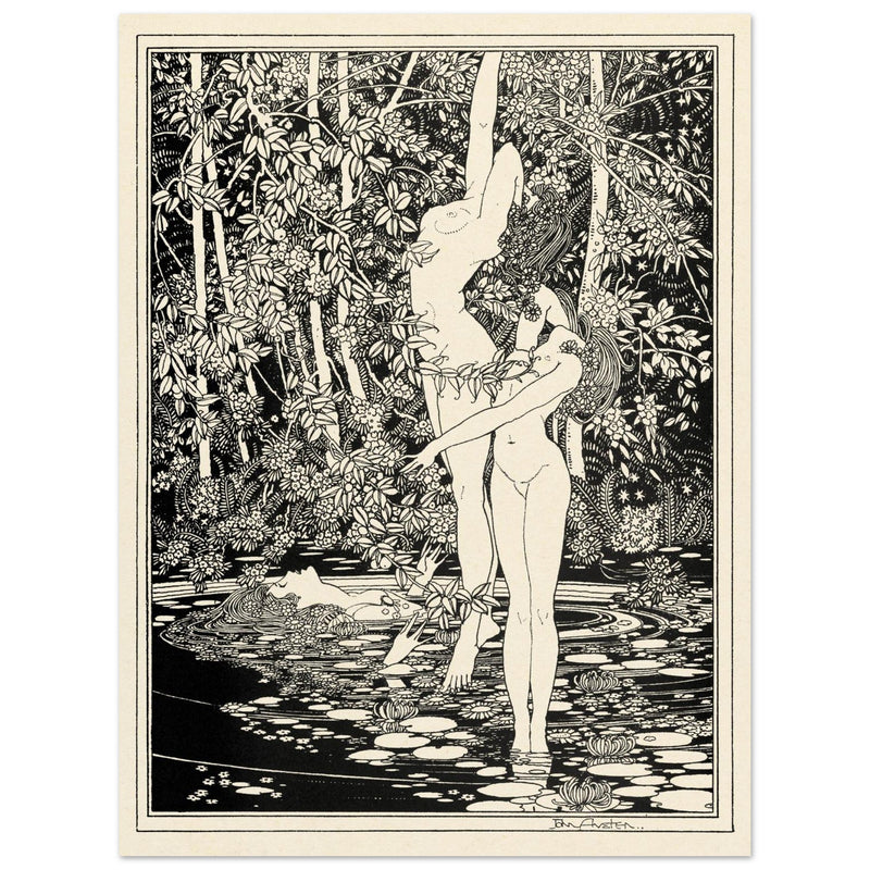 John Austen illustration for Hamlet The death of Ophelia