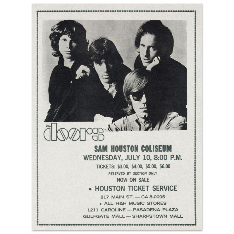 The Doors concert at the Sam Houston Coliseum in 1968.