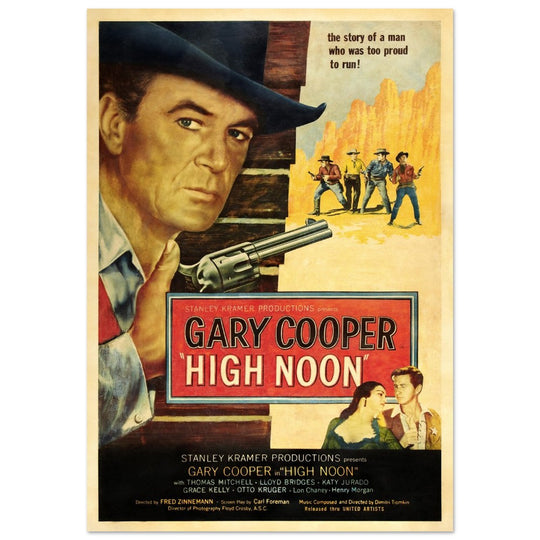 High Noon with Gary Cooper movie poster.