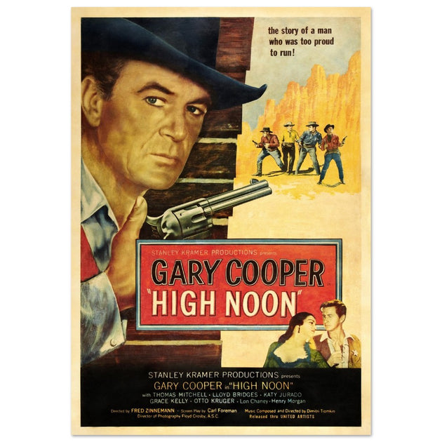 High Noon with Gary Cooper movie poster.