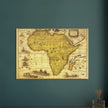 Africa ancient vintage map print reproduction. African continent cartography of 1680 by Hendrik Hondius