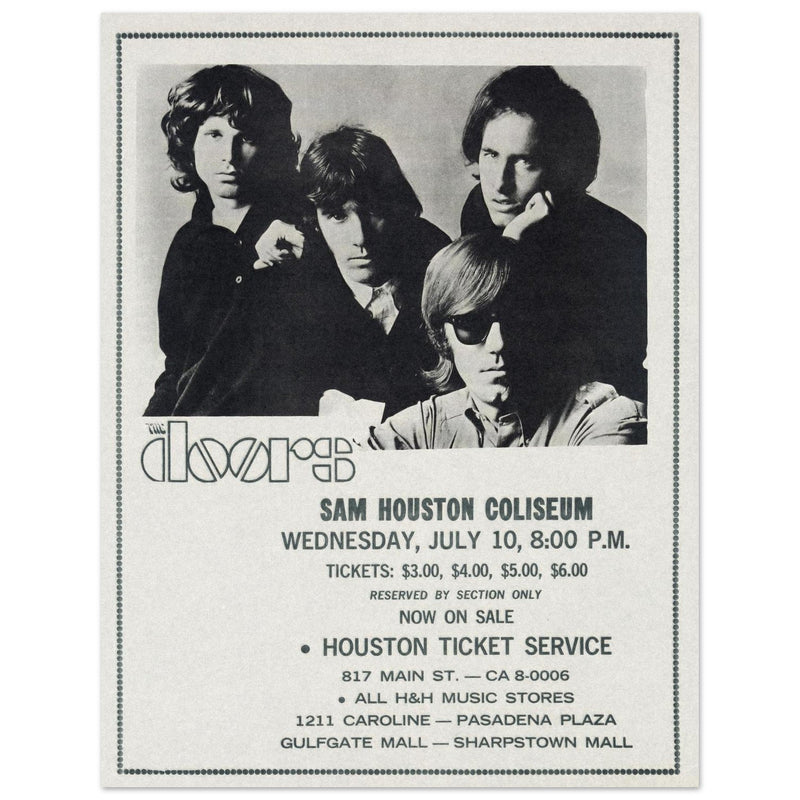 The Doors concert at the Sam Houston Coliseum in 1968.