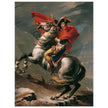 Napoleon at the Great St. Bernard painting by Jacques Louis David 1801.