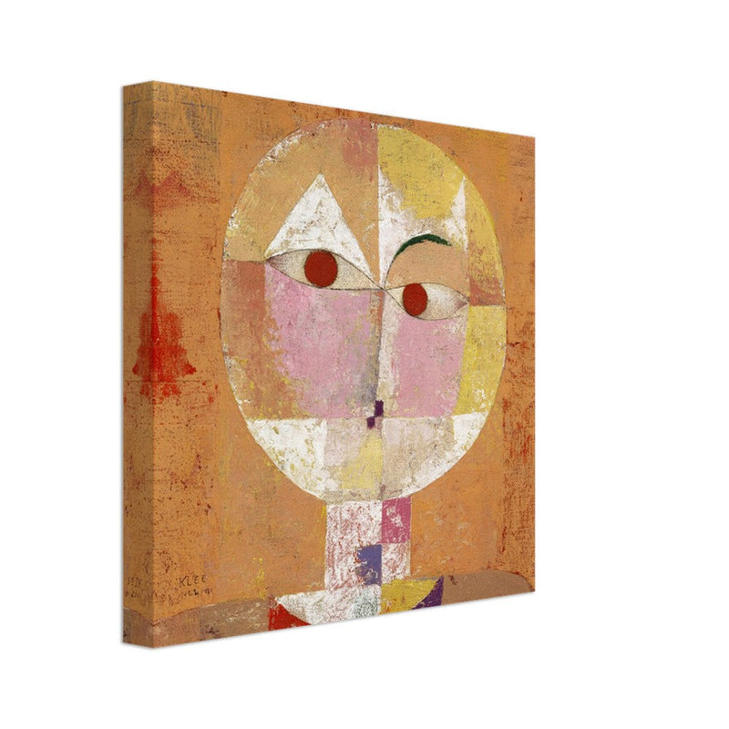 Paul Klee Senecio. fine print. Abstract modern painting. Cubism human face.  Redesigned and  artwork