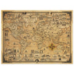 Pictorial old map of the world by Ernest Dudley