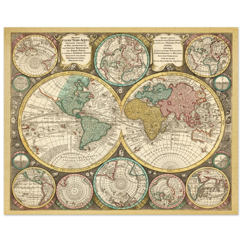 Diversi Globi Terr-Aquei by Matthäus Seutter
