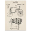 Motor Vehicle patent drawing by James Frank Duryea.