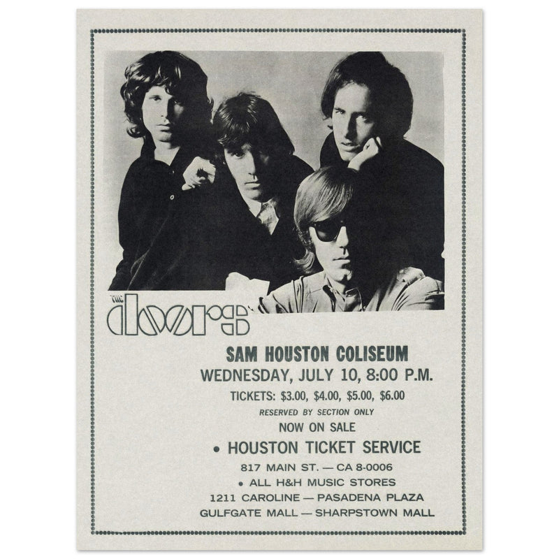 The Doors concert at the Sam Houston Coliseum in 1968.