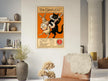 Rabbit and black cat playing banjos together as the cover illustration for The Black Cat Poster reproduction