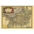 Ancient map of Prussia by Abraham Ortelius. Historic vintage map of 1570.