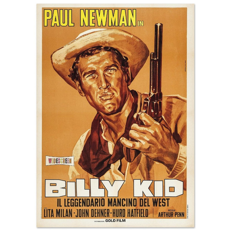 Billy Kid italian poster staring Paul Newman movie poster.