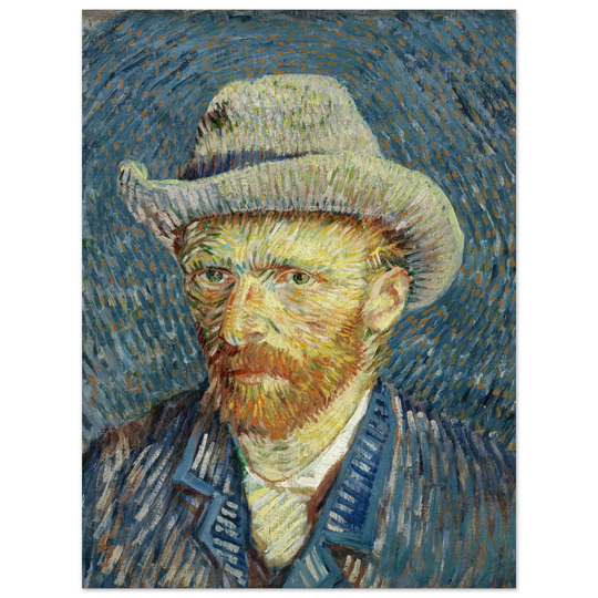 Self-portrait with grey felt hat by Vincent Van Gogh
