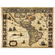 America antique map by Willem Janszoon.