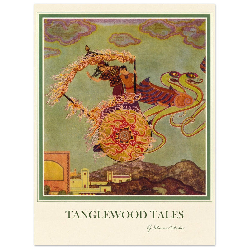 Edmund Dulac Tanglewood Tales illustration. Myth of Phaeton driving the chariot of the sun.