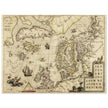 Vintage North Atlantic Map by Abraham Ortelius.