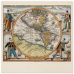 Ancient map of America of the XVI century by Theodor de Bry .