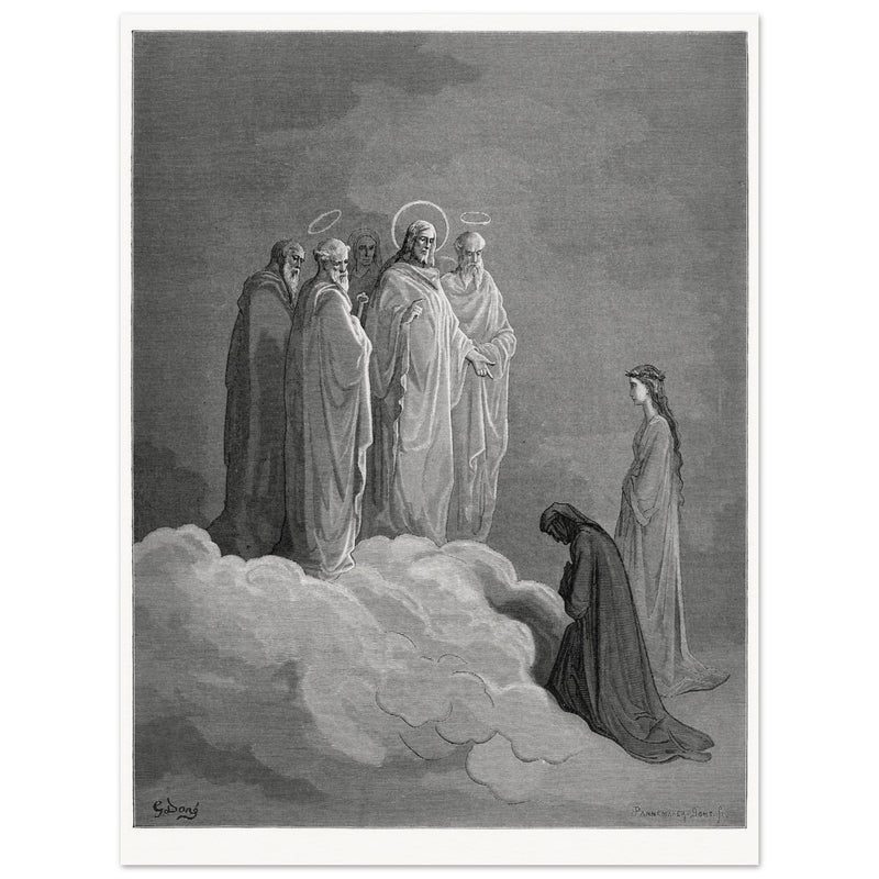 The Divine Comedy by Gustave Dore illustration. Paradise. The Heaven of the fixed stars.