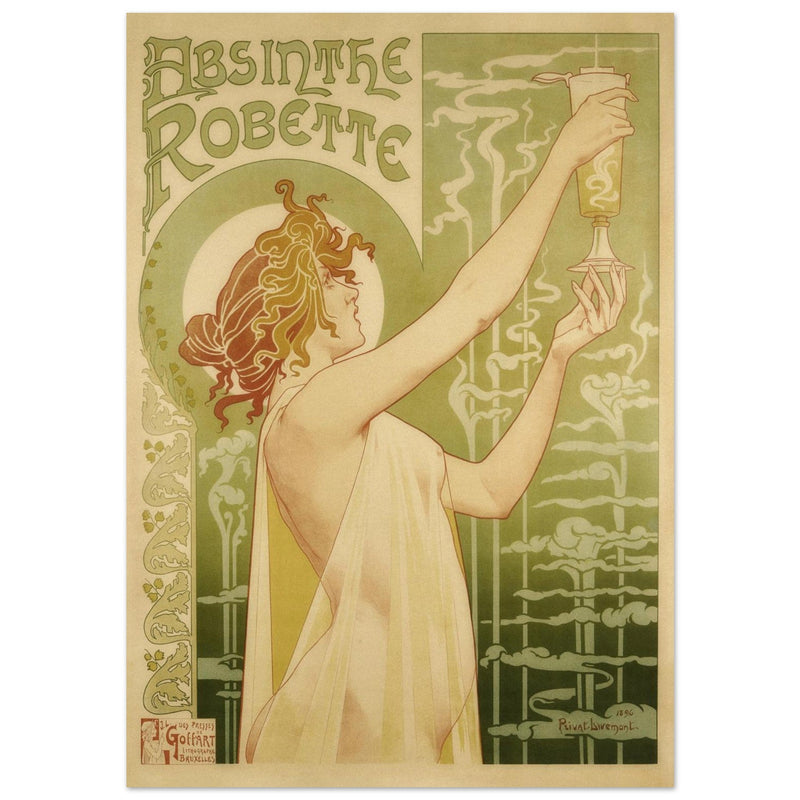 Absinthe Robette vintage poster by Henri Privat-Livemont 1896.