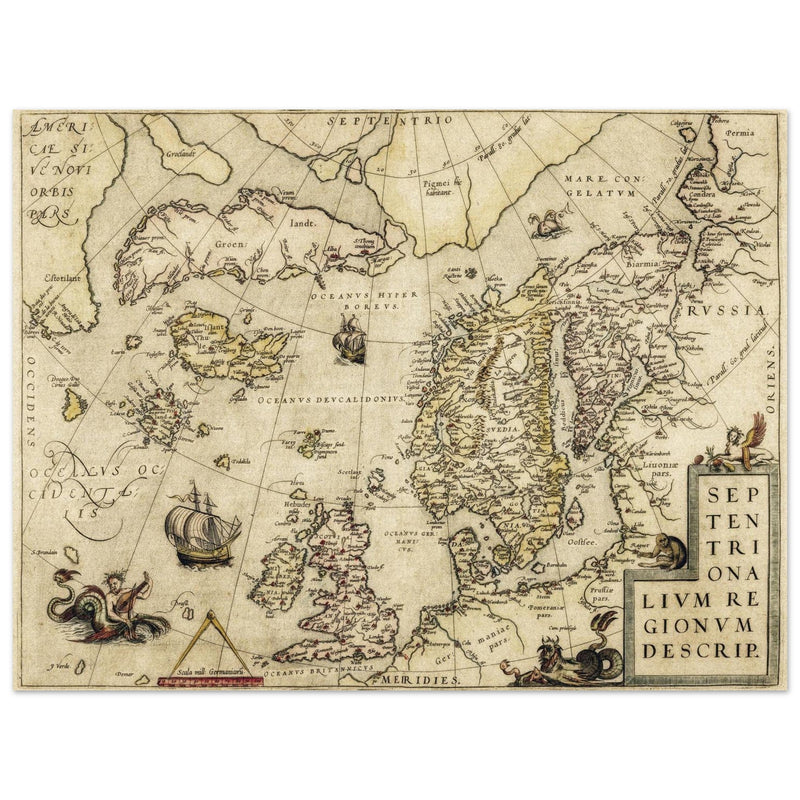 Ancient of the North Atlantic by Abraham Ortelius.