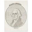 Declaration of Independence vintage print reproduction. George Washington president .