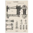 Sewing machine vintage patent 1897 by F. H Richards.