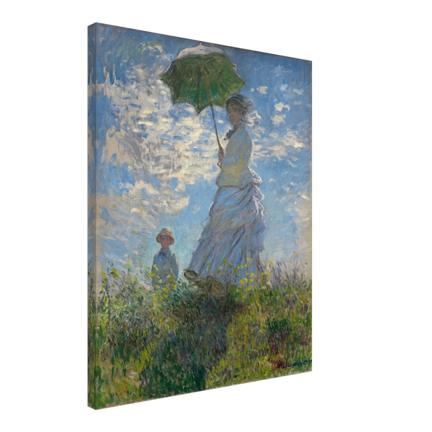 Woman with a Parasol Madame Monet and Her Son by Claude Monet