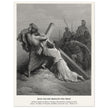 Gustave Dore The Bible engraving print . Jesus falling beneath the cross .