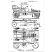 Motor Vehicle patent. Vintage car illustration.