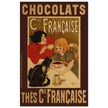 Chocolate advertising poster by Steinlen Chocolats / Thés Cie Française. Vintage historic artwork.