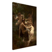 Nymphs and Satyr canvas by William Adolphe Bouguereau. Antique painting reproduction. Greek mythology.