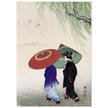 Two women in the rain by Ohara Koson