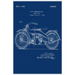 Vintage motorcycle patent by William S Harley founder of harley davidson.