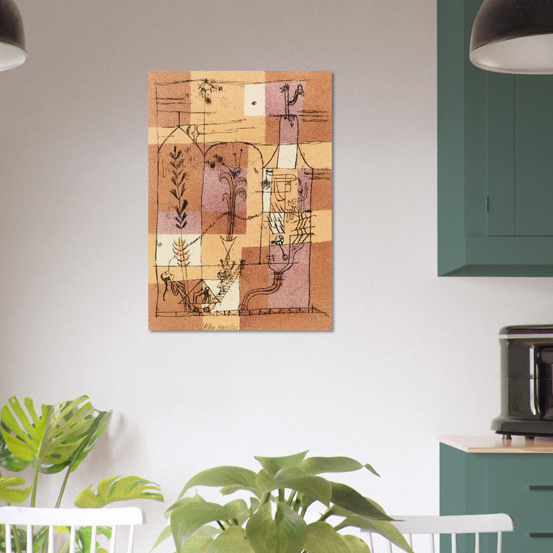 Paul Klee Hoffmanesque Scene abstract painting.