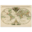 Ancient world map poster reproduction