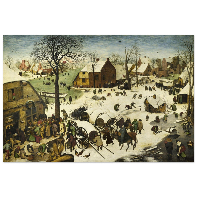The Census at Bethlehem painting by Pieter Bruegel The Elder.