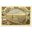 Exposition Universelle de Paris 1889. Eiffel Tower and Paris city view.