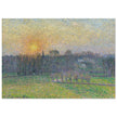 View of Bazincourt Sunset by Camille Pissarro