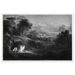 John Martin Paradise Lost vintage mezzoting engraving . Raphael Conversing with Adam and Eve .