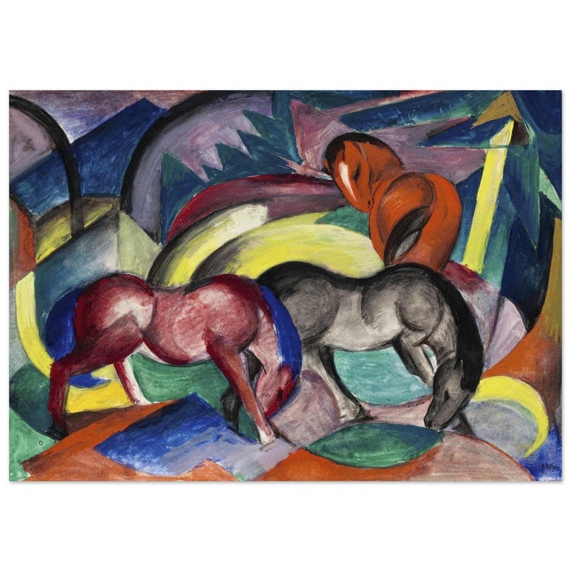 Drei Pferde  Three Horses painting reproduction by Franz Marc
