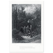 Gustave Dore illustration of King Arthur legends. Yniol Shows Prince Geraint His Ruined Castle. Idylls of the King by Alfred Tennyson